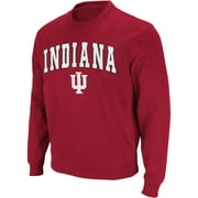 Men's Colosseum Crimson Indiana Hoosiers Arch \u0026 Logo Crew Neck Sweatshirt